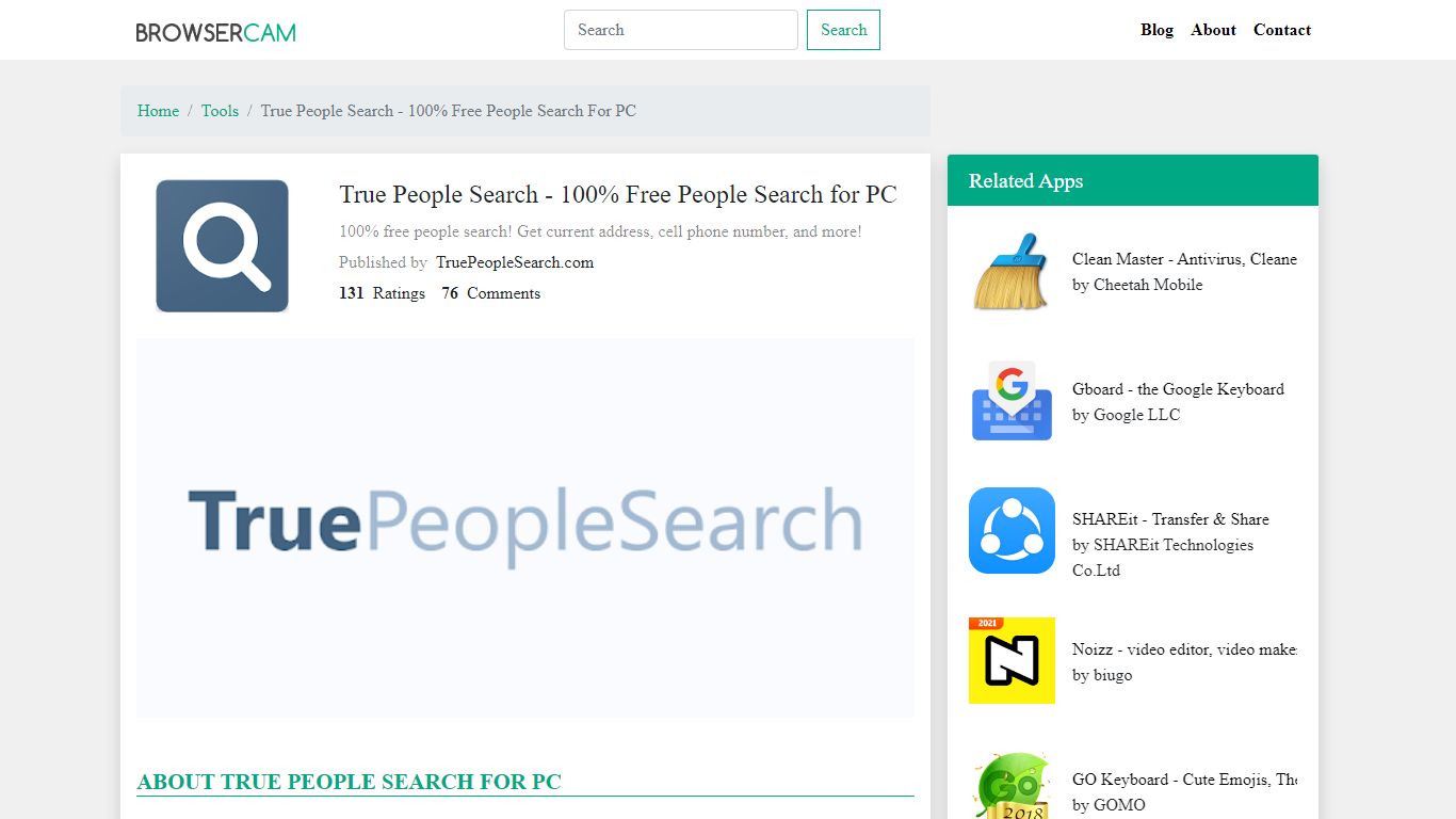 True People Search - 100% Free People Search for PC